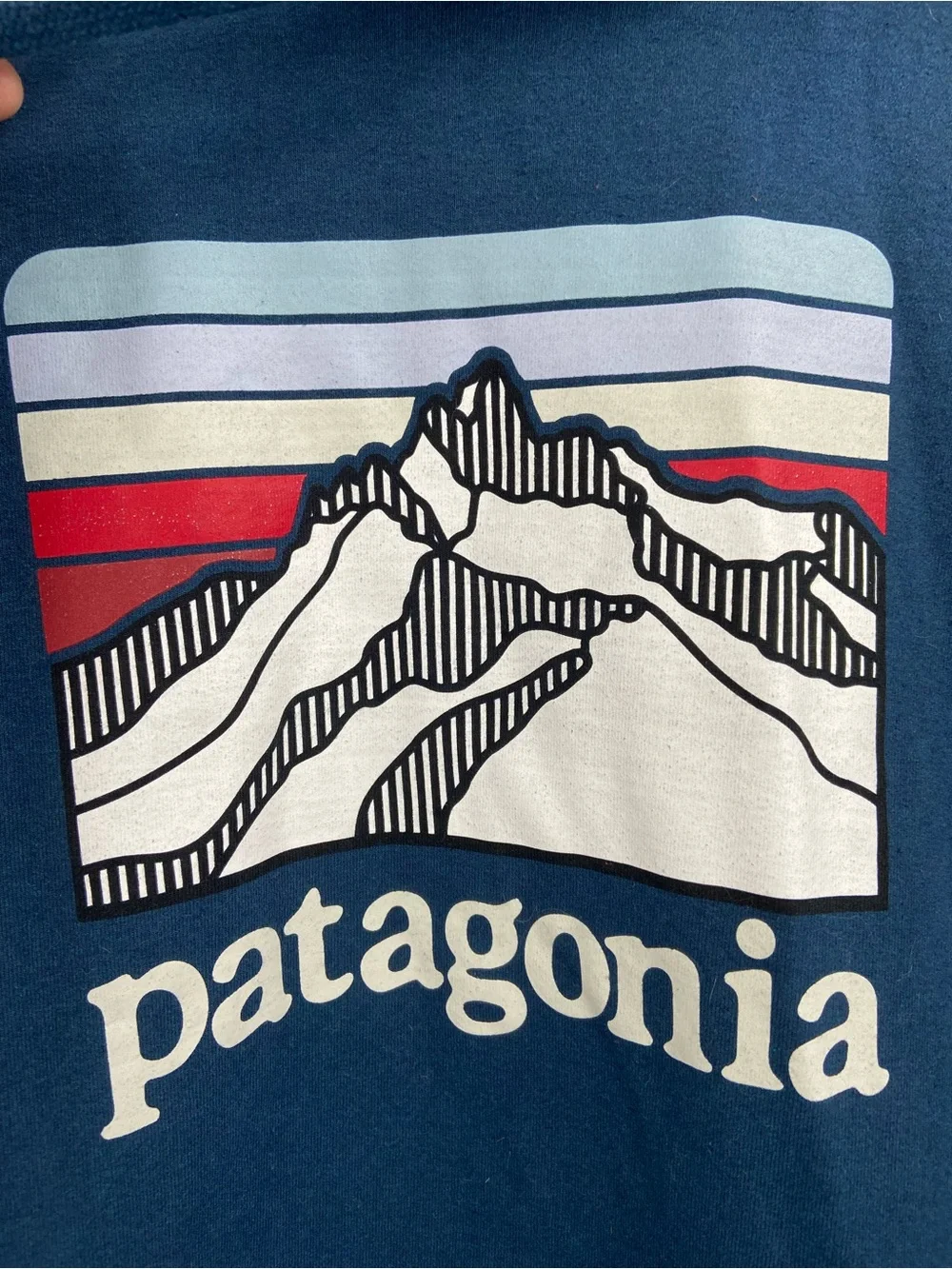 Patagonia Line Logo Ridge Uprisal Hoodie Blue Medium